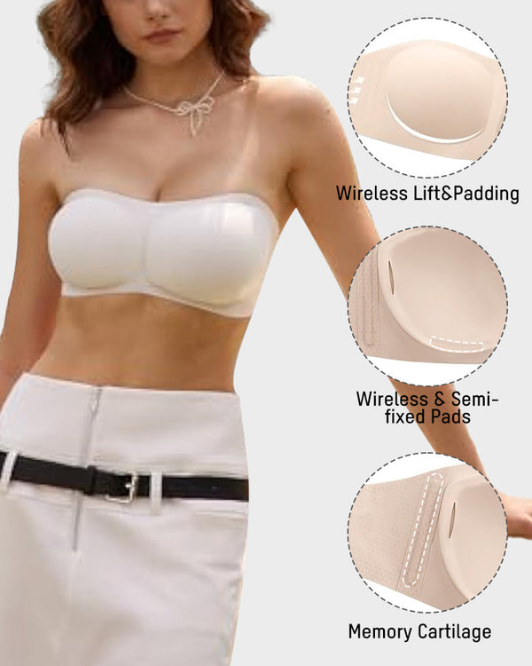 All-Day Comfort Seamless Strapless Bandeau Bra - Smooth, Invisible Support