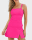 Vintage-Inspired Square-Neck 2-Piece Tankini Swimsuit