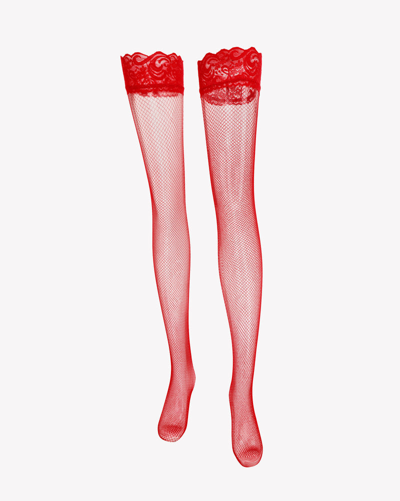 One Pair Fishnet Tights and Thigh-High Stockings