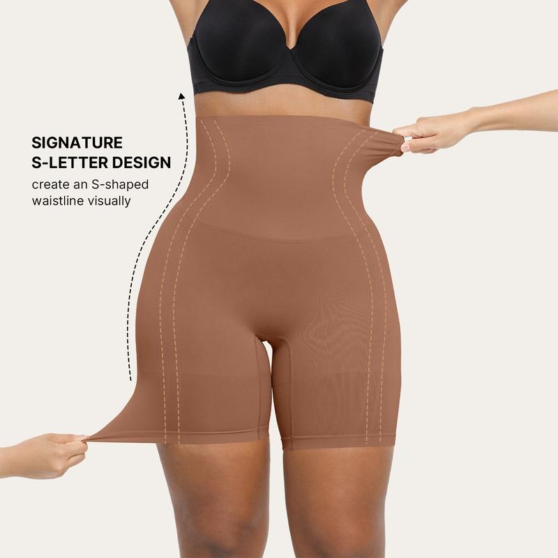 Women's Seamless High-Waisted Shapewear Shorts – Sculpting Body Shaper for Slimming Thighs and Tummy Control