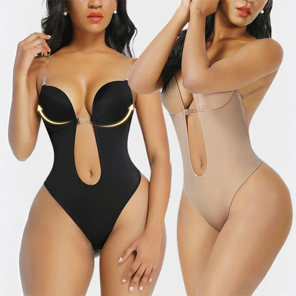 Strapless U‑Plunge Thong Bodysuit - Sleek and Flattering Fit