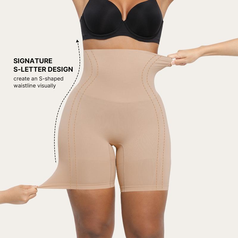 Women's Seamless High-Waisted Shapewear Shorts – Sculpting Body Shaper for Slimming Thighs and Tummy Control