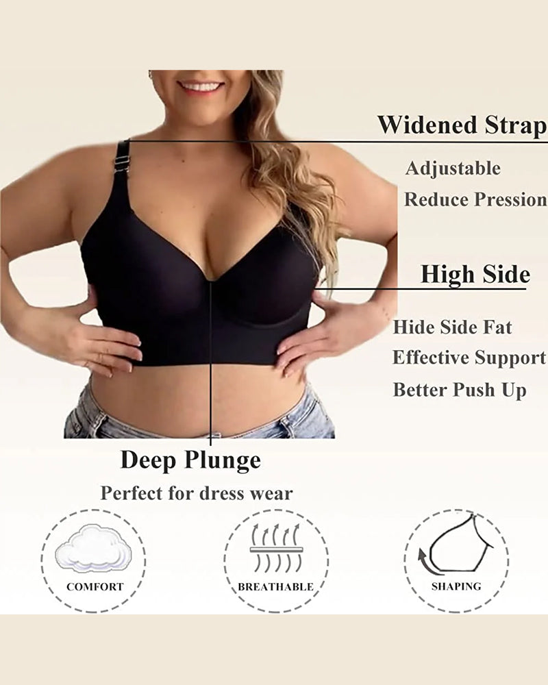 Brown Push-Up Back-Smoothing Bra