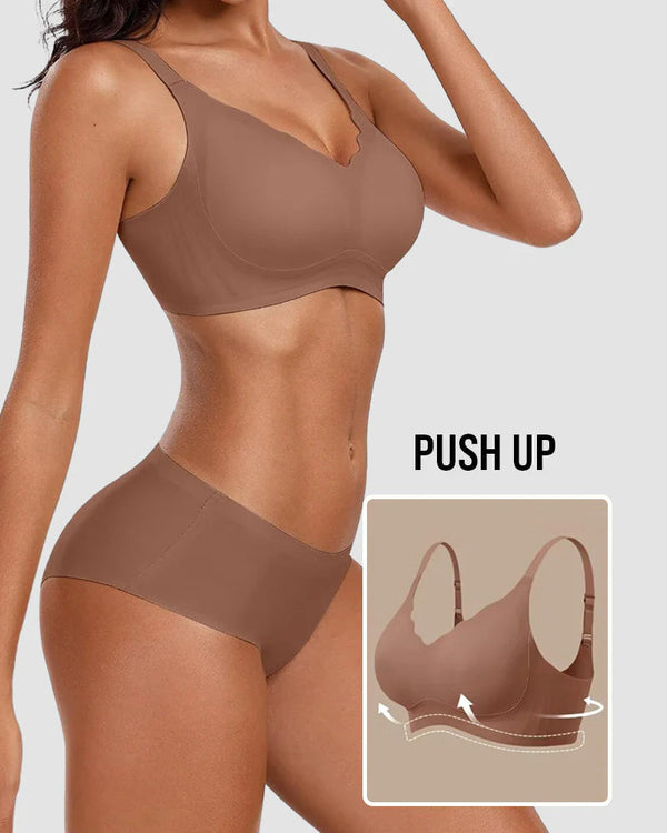 All-Day Comfort Seamless Smoothing Push-Up Bra for a Flawless Silhouette