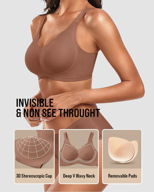 All-Day Comfort Seamless Smoothing Push-Up Bra for a Flawless Silhouette