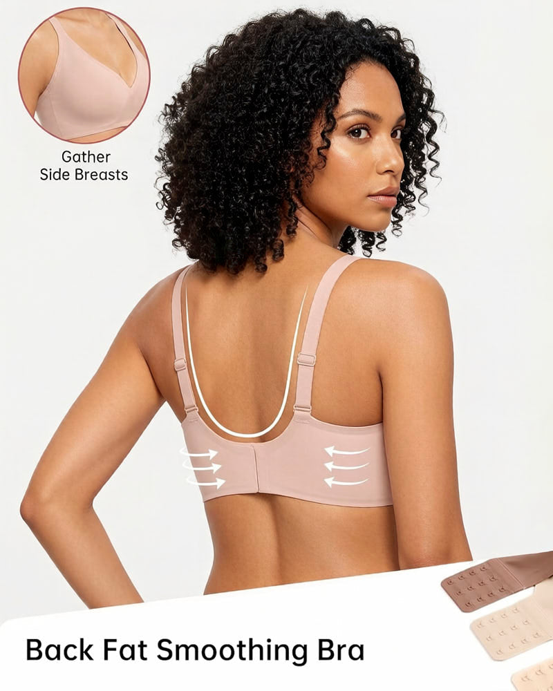 Deep-V Seamless Wireless Push-Up Bras for Women – All-Day Comfort and Flattering Lift