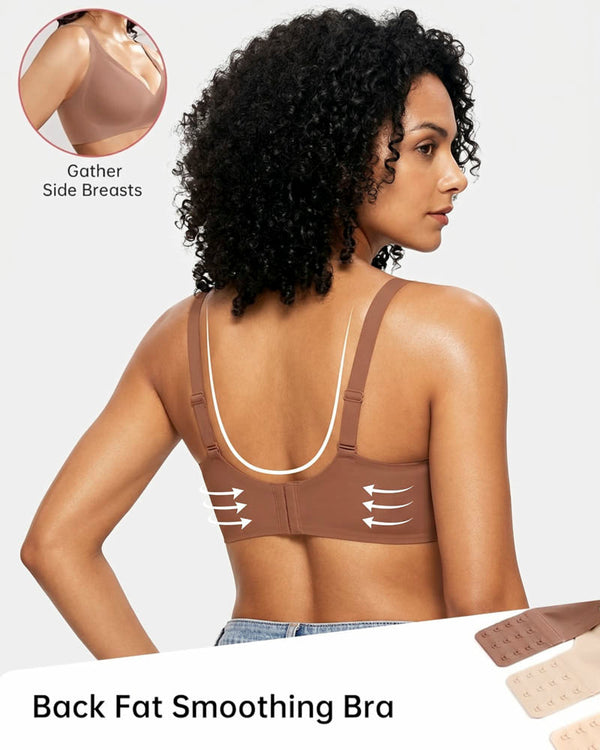 Deep-V Seamless Wireless Push-Up Bras for Women – All-Day Comfort and Flattering Lift
