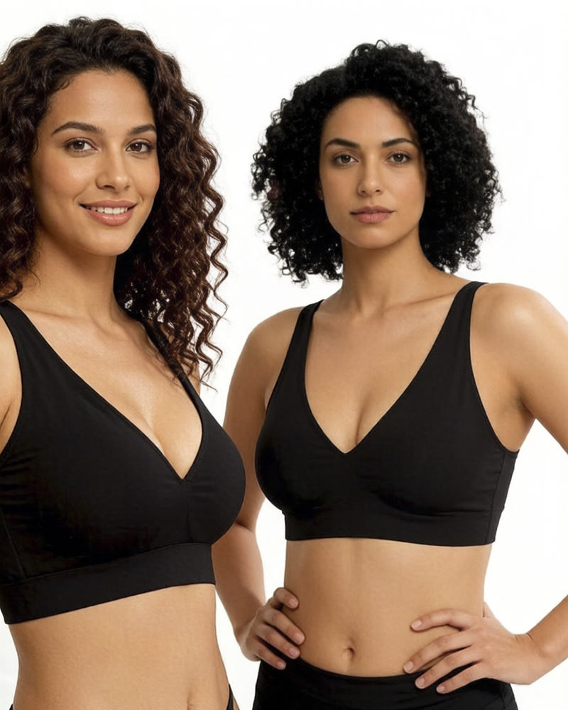 Deep-V Seamless Wireless Push-Up Bras for Women – All-Day Comfort and Flattering Lift