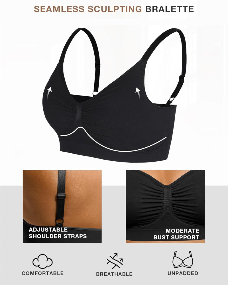 Seamless Wire-Free Shaping Bra for All-Day Comfort