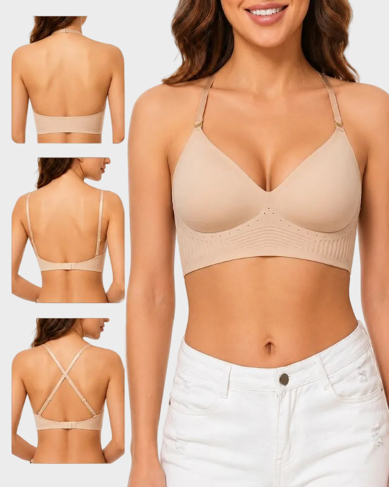 Low-Back Seamless Convertible Demi Bra – All-Day Comfort with Versatile Convertible Straps