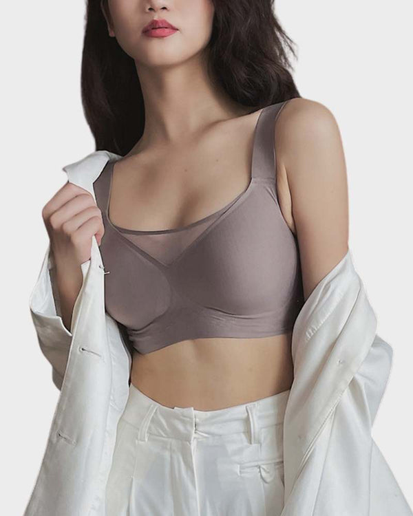Mesh Front-Contouring Bra for a Sculpted Silhouette
