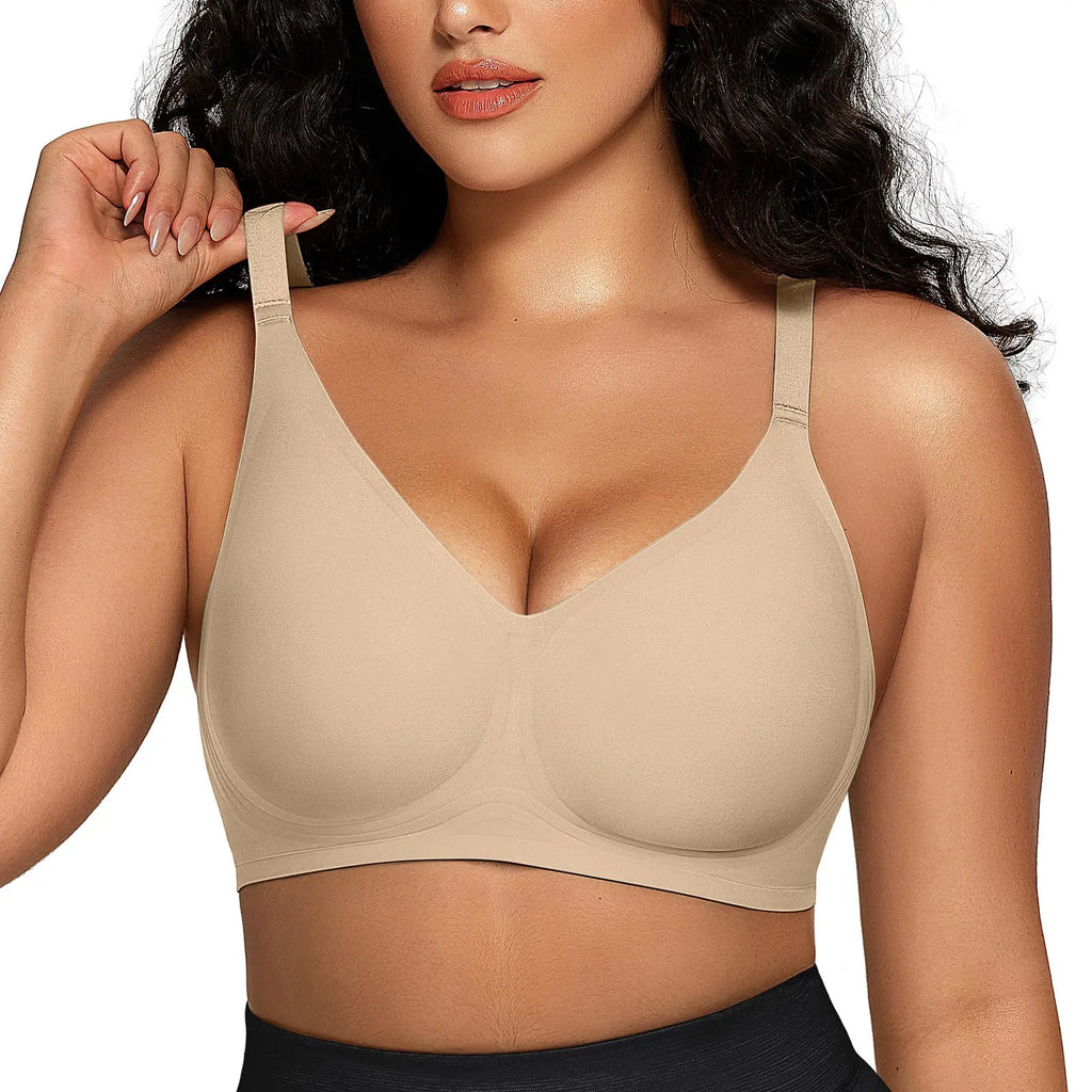 Seamless Deep-V Push-Up Wireless Bra for Women – Comfortable, Flattering Support All Day
