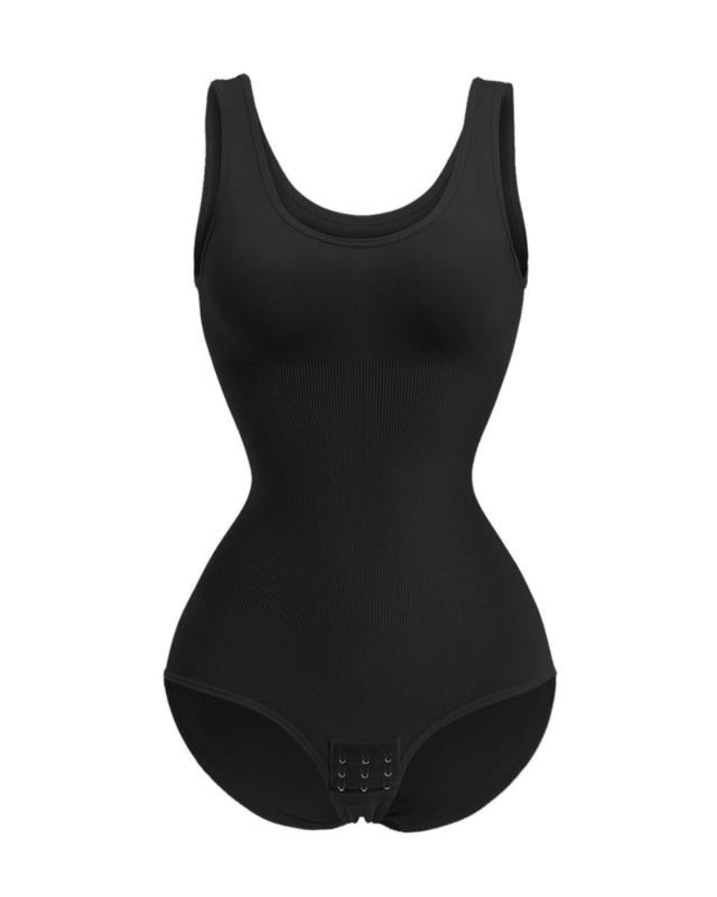 Women's Seamless Round-Neck Shaping Bodysuit with Tummy Control