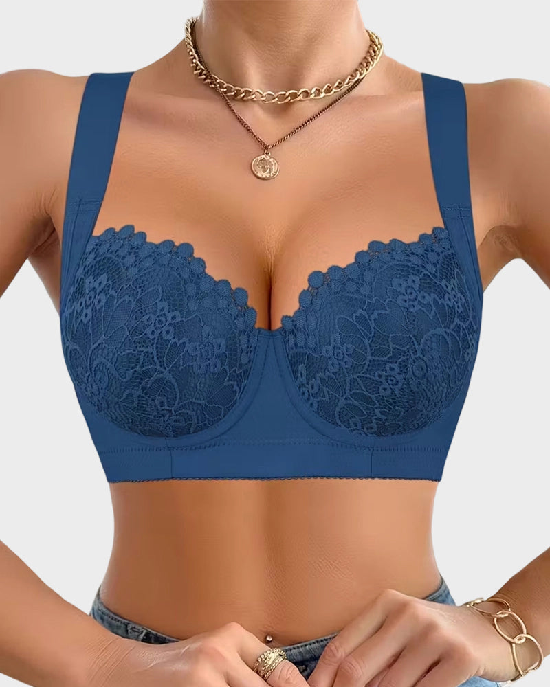 Luxurious Lace Push-Up Underwire Bra for a Flattering Silhouette