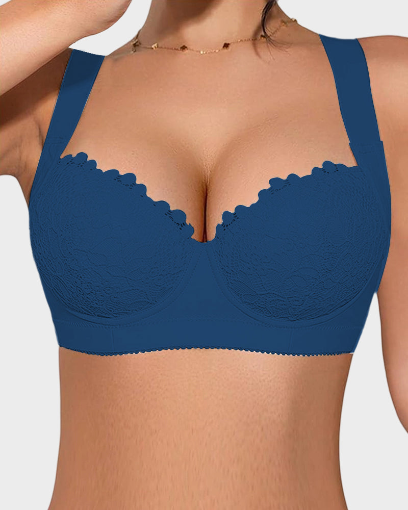 Luxurious Lace Push-Up Underwire Bra for a Flattering Silhouette
