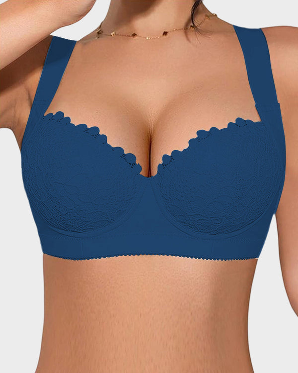Luxurious Lace Push-Up Underwire Bra for a Flattering Silhouette