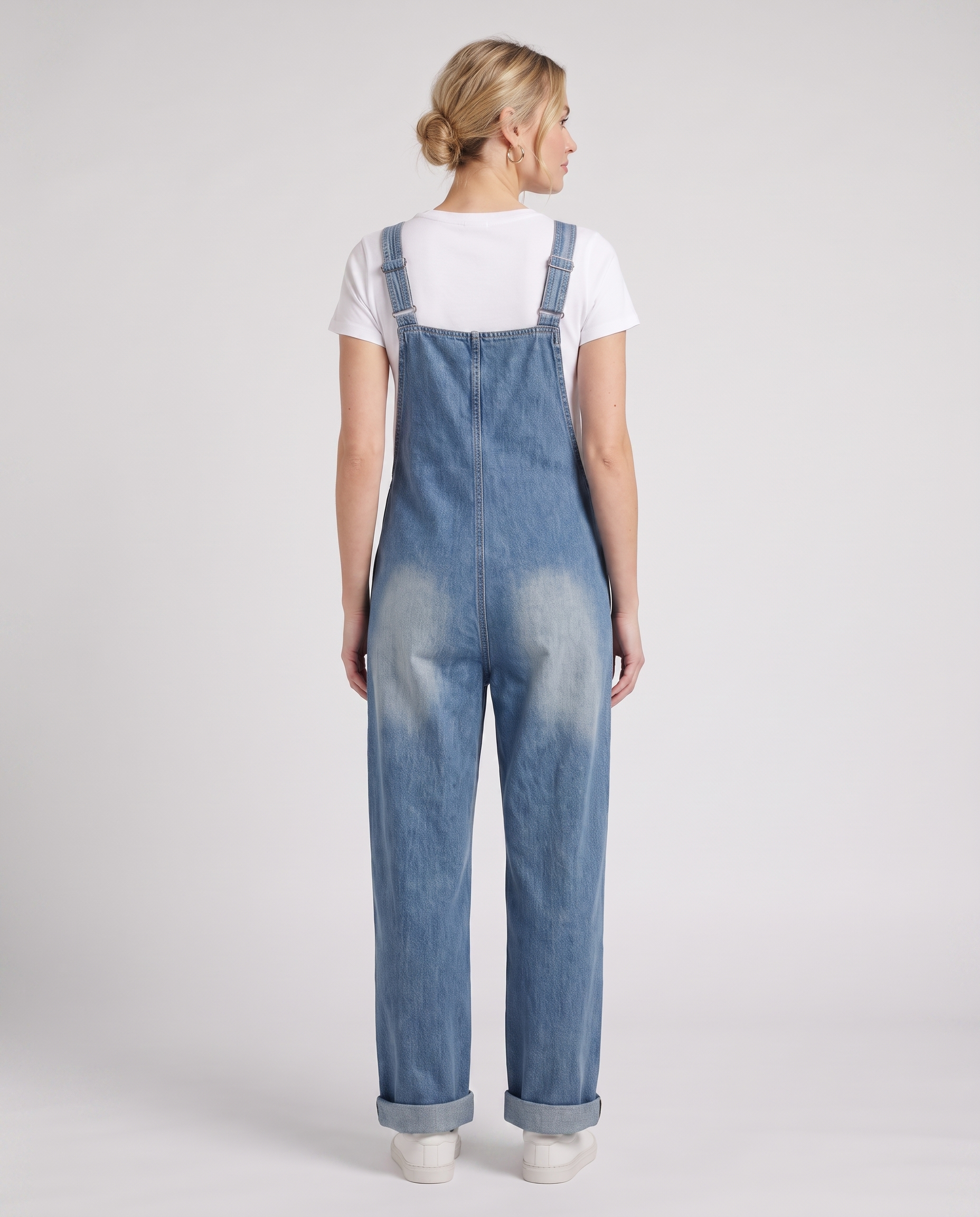 Everyday™ Wide Leg Denim Bib Overalls