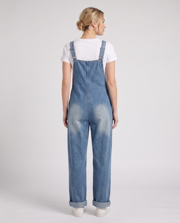 Everyday™ Wide Leg Denim Bib Overalls