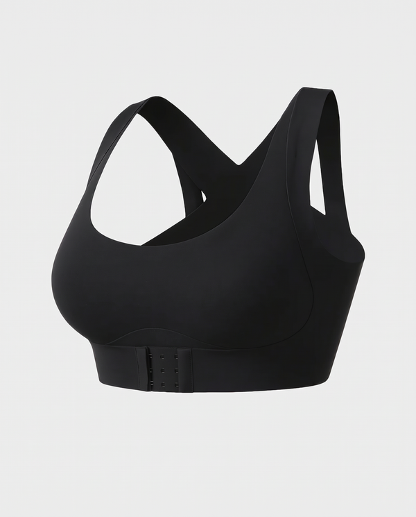 Crossover-Back Front-Hook Wire-Free Posture Bra