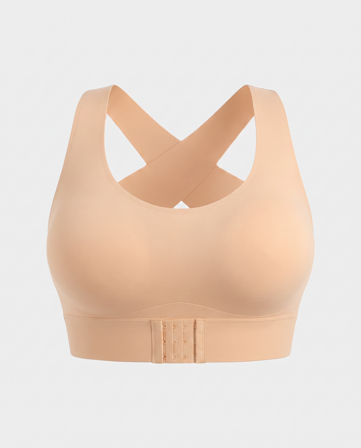 Crossover-Back Front-Hook Wire-Free Posture Bra