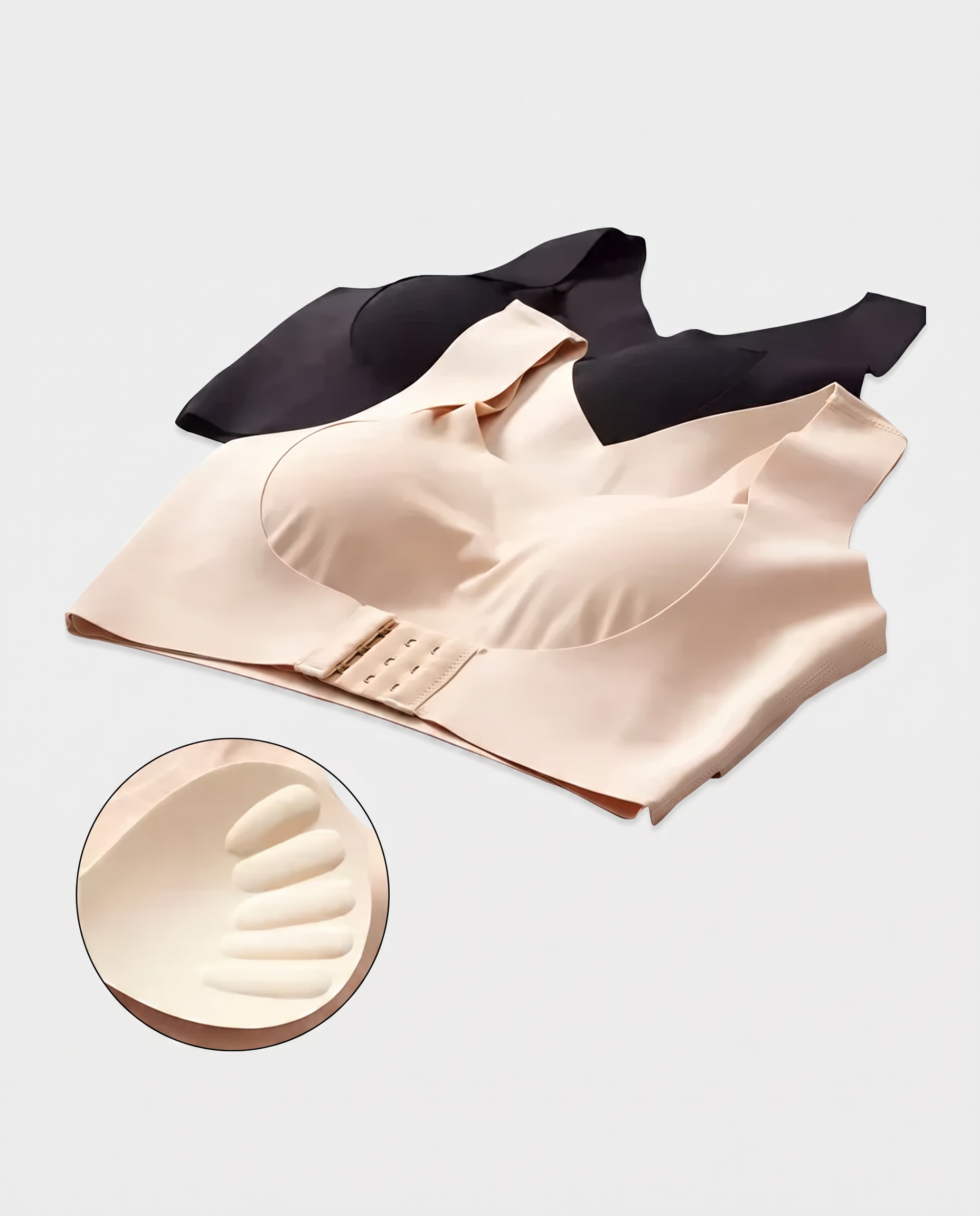 Crossover-Back Front-Hook Wire-Free Posture Bra