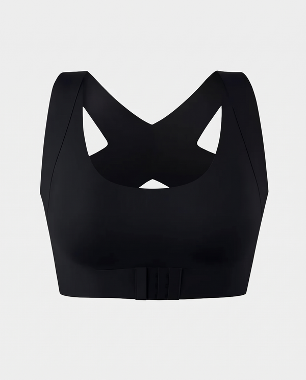 Crossover-Back Front-Hook Wire-Free Posture Bra