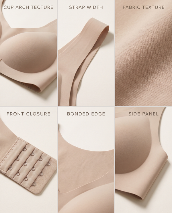 Crossover-Back Front-Hook Wire-Free Posture Bra