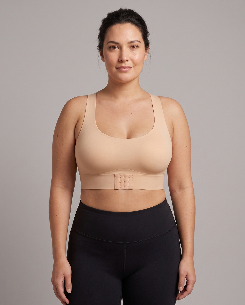 Crossover-Back Front-Hook Wire-Free Posture Bra