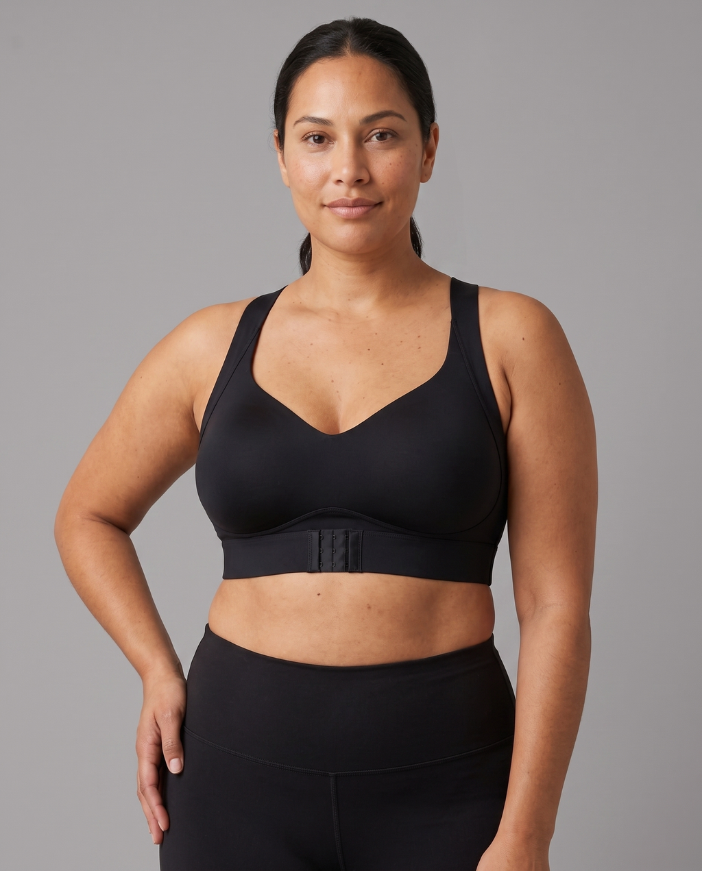 Crossover-Back Front-Hook Wire-Free Posture Bra