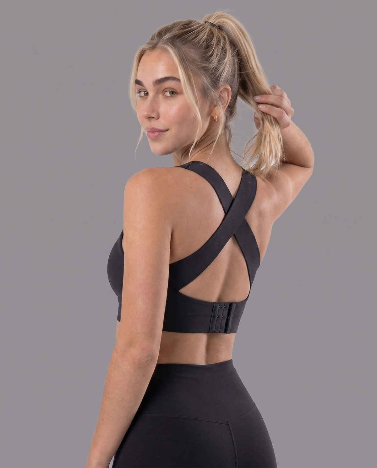 Crossover-Back Front-Hook Wire-Free Posture Bra