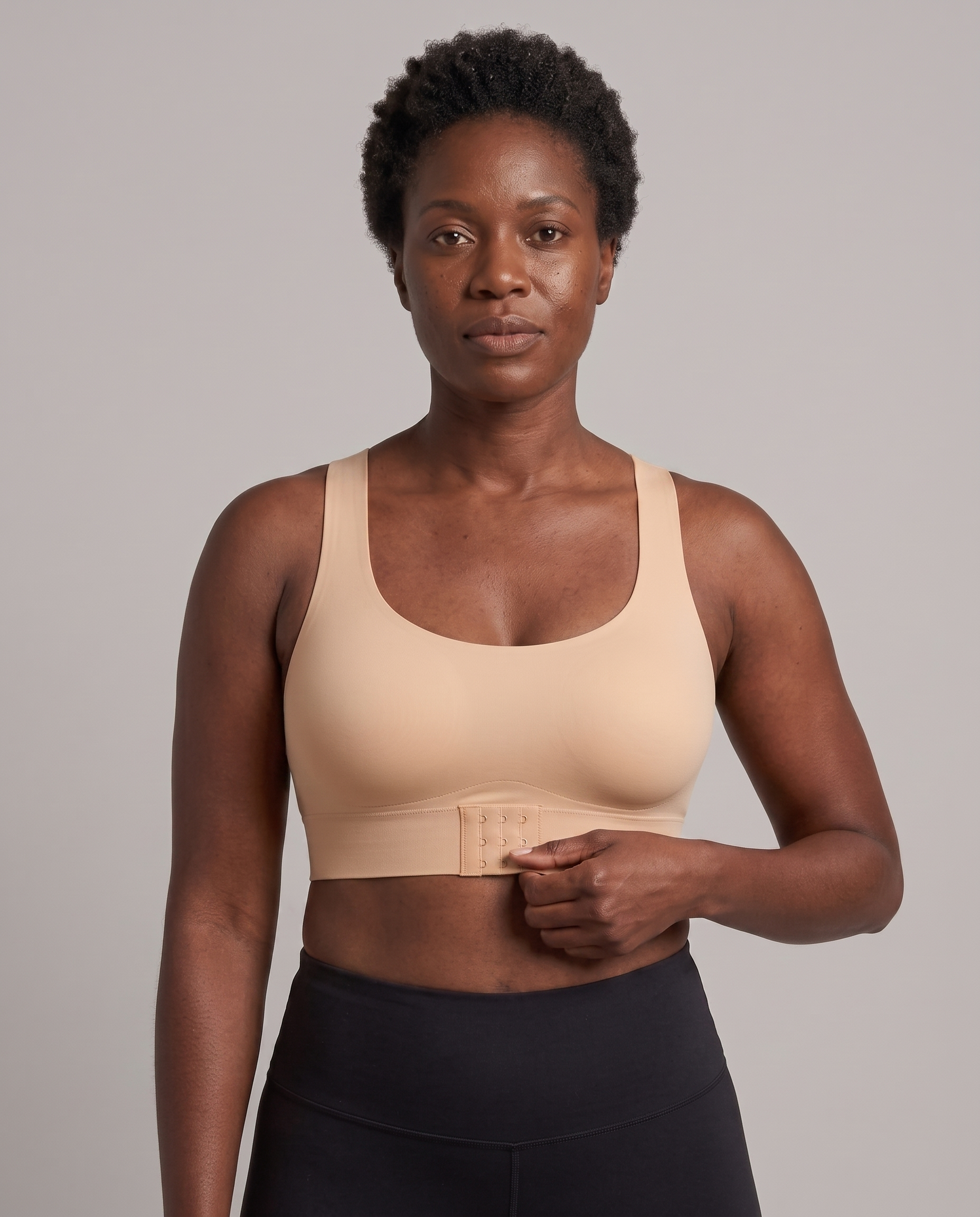 Crossover-Back Front-Hook Wire-Free Posture Bra