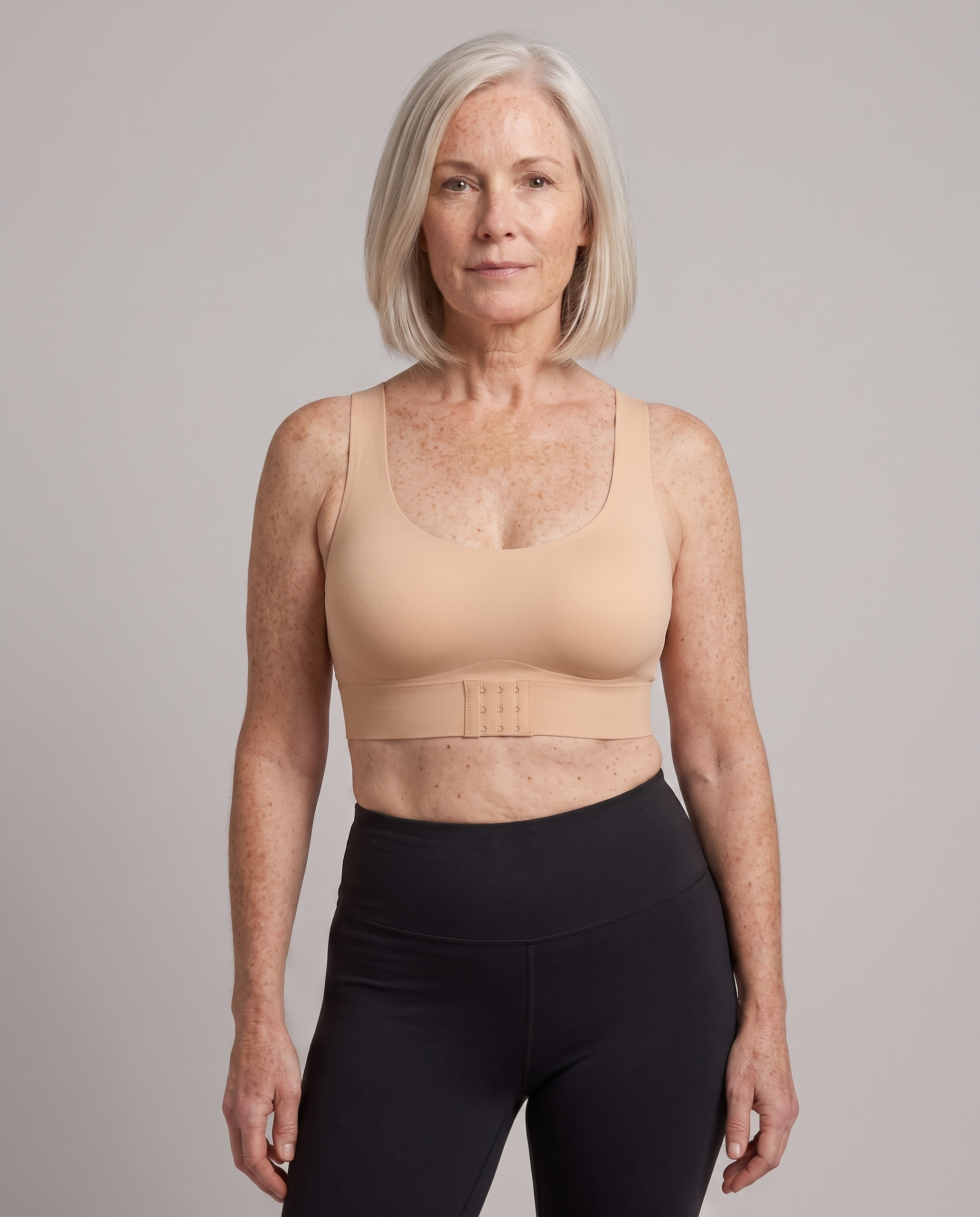 Crossover-Back Front-Hook Wire-Free Posture Bra