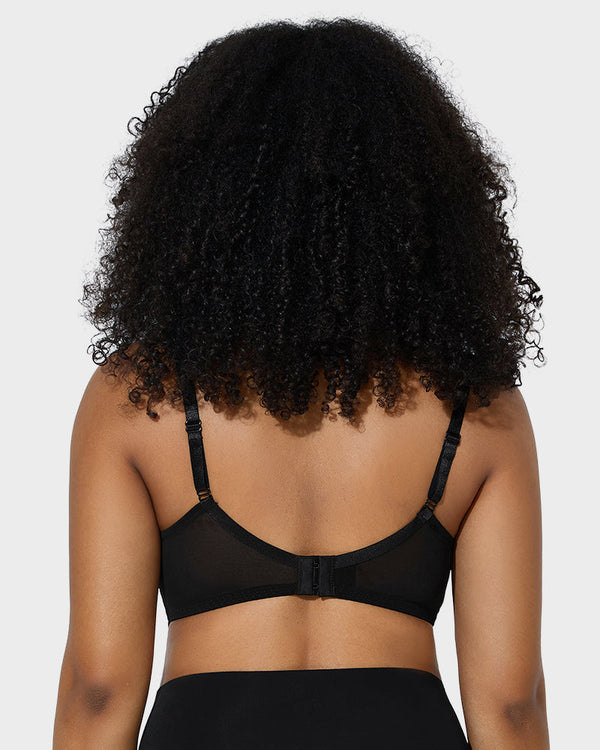 Full-Coverage Lace Minimizer Bra for a Sleek, Sculpted Silhouette