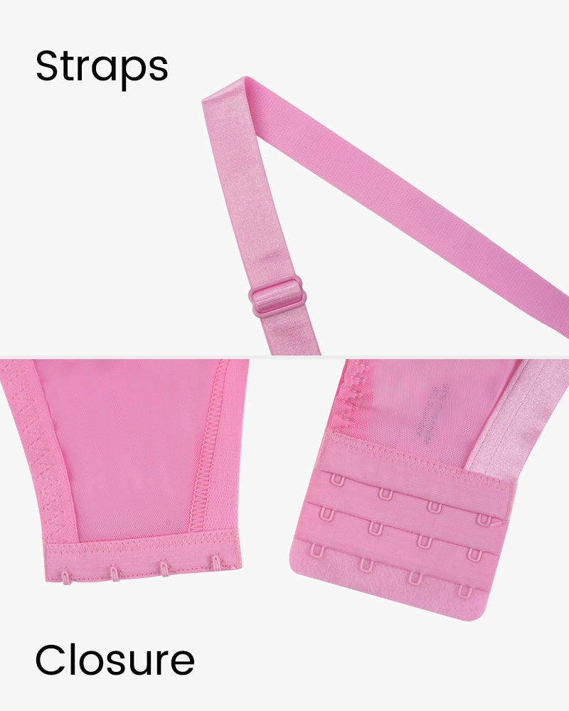 Full-Coverage Lace Minimizer Bra for a Sleek, Sculpted Silhouette