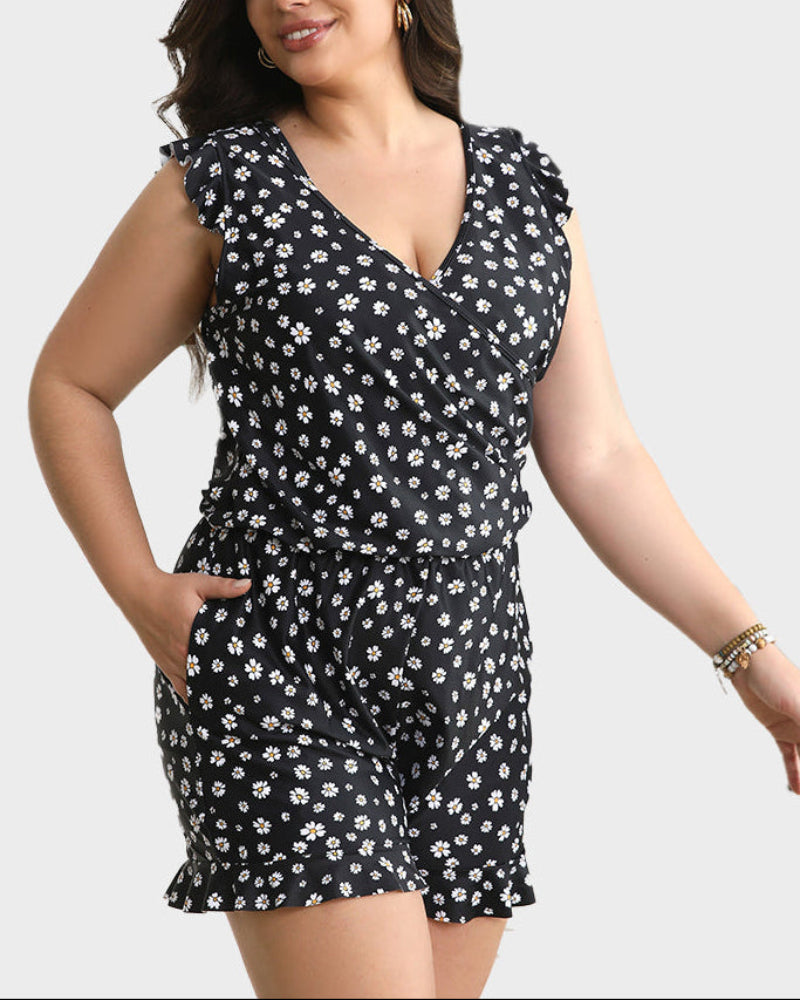 All-in-One Swim Romper with Built-In Bra