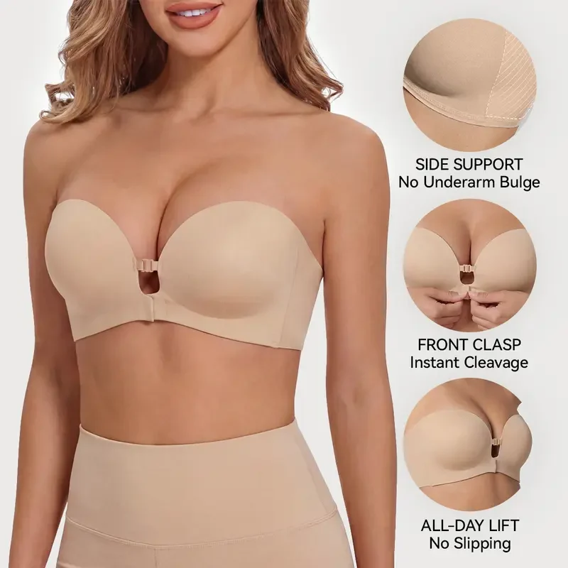 Strapless Front-Close Bra