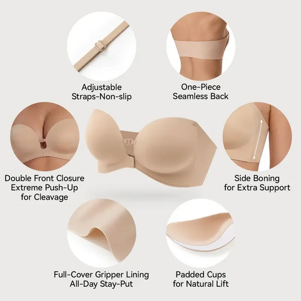 Strapless Front-Close Bra