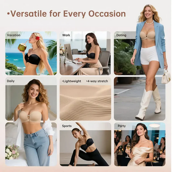 Strapless Front-Close Bra