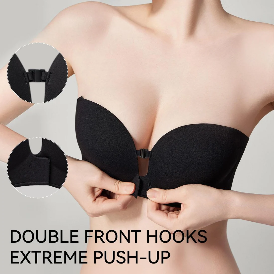 Strapless Front-Close Bra