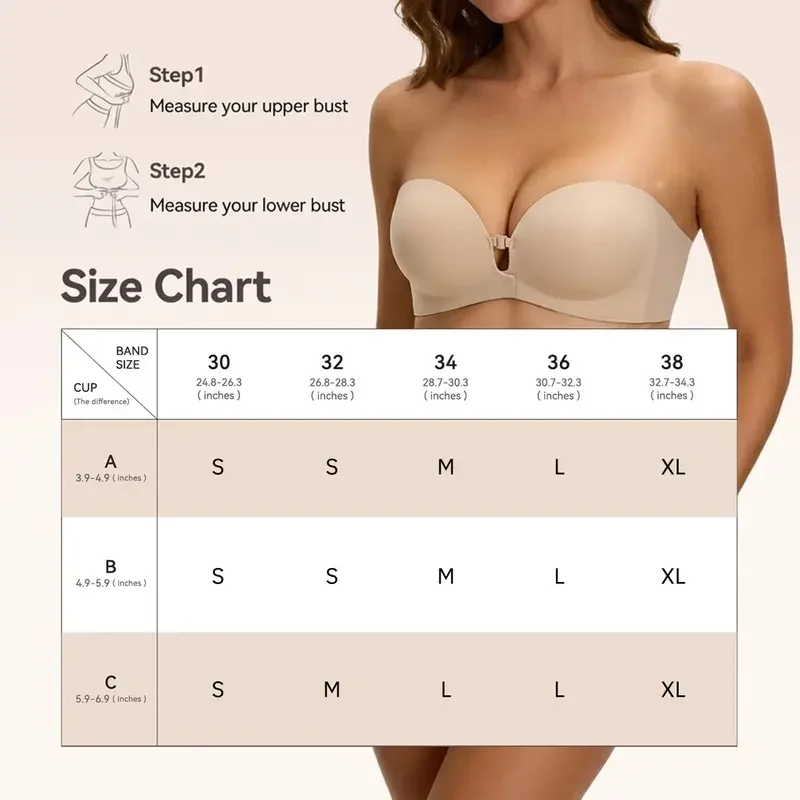 Strapless Front-Close Bra