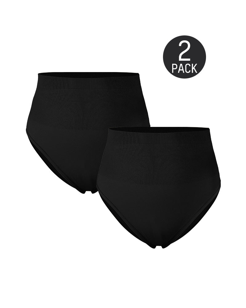 Mid-Waist Tummy-Control Shaping Briefs - 2-Pack