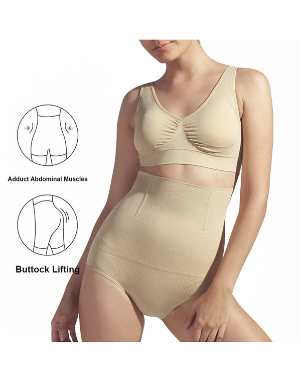 2-Pack High-Waist Lift Shapewear Briefs for a Smooth, Contoured Silhouette