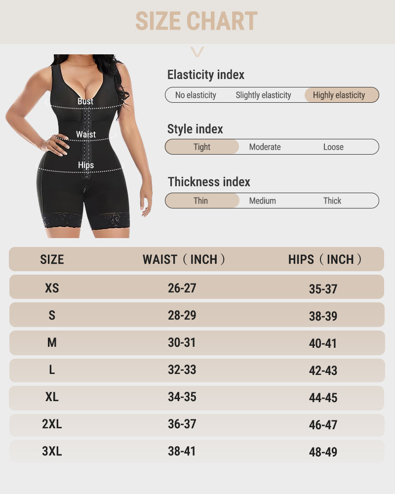 Dual-Compression Tummy Control Shapewear with Built-In Bra