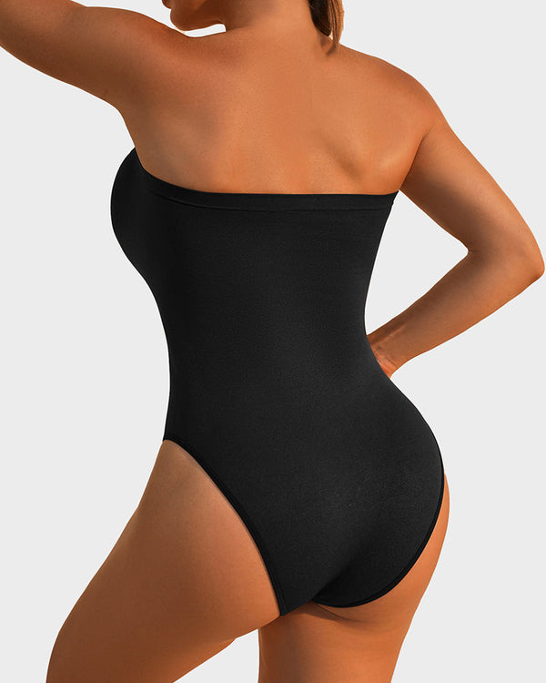 Strapless Tummy-Control Sculpting Bodysuit for a Sleek Silhouette