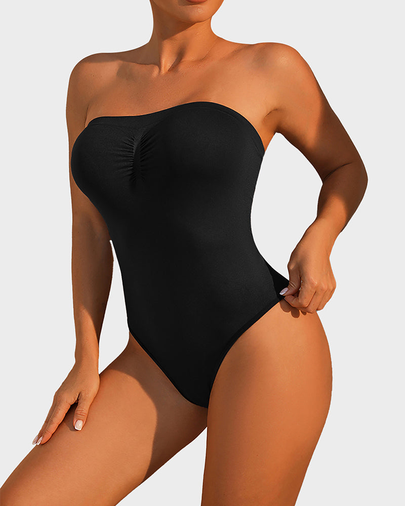 Strapless Tummy-Control Sculpting Bodysuit for a Sleek Silhouette