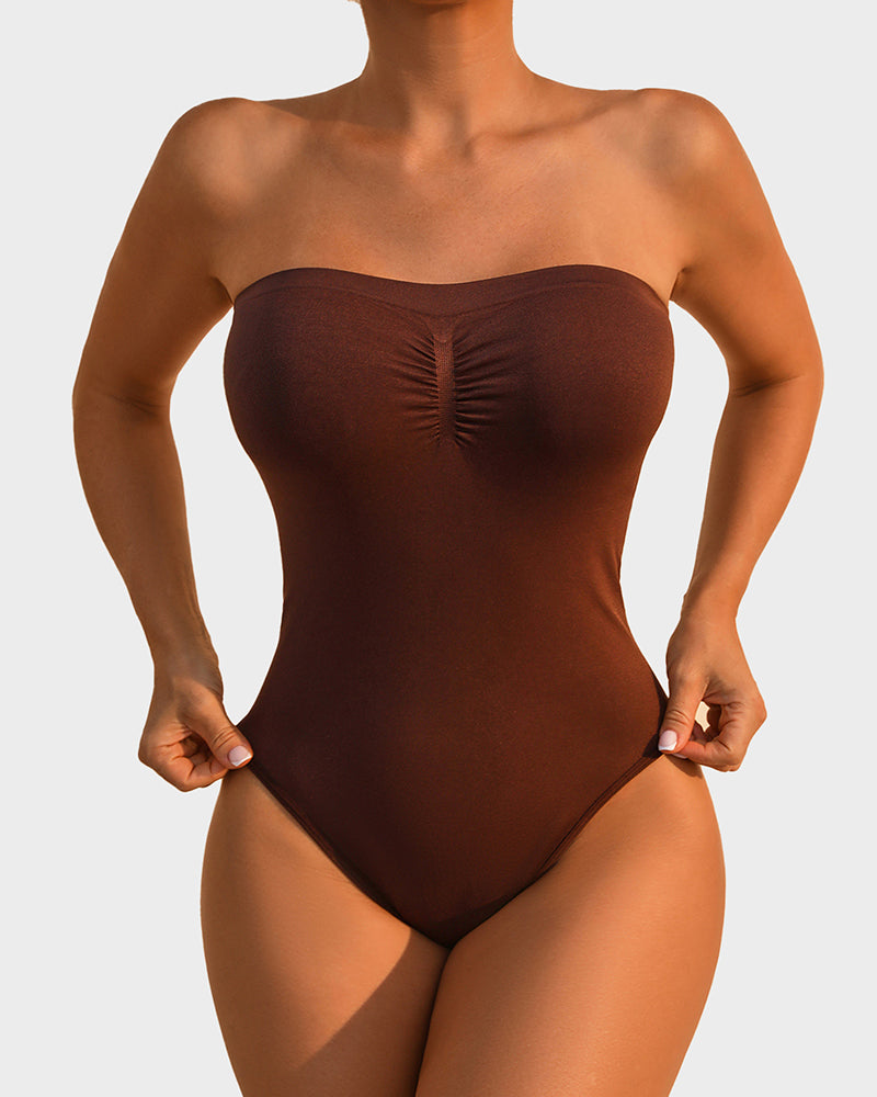 Strapless Tummy-Control Sculpting Bodysuit for a Sleek Silhouette