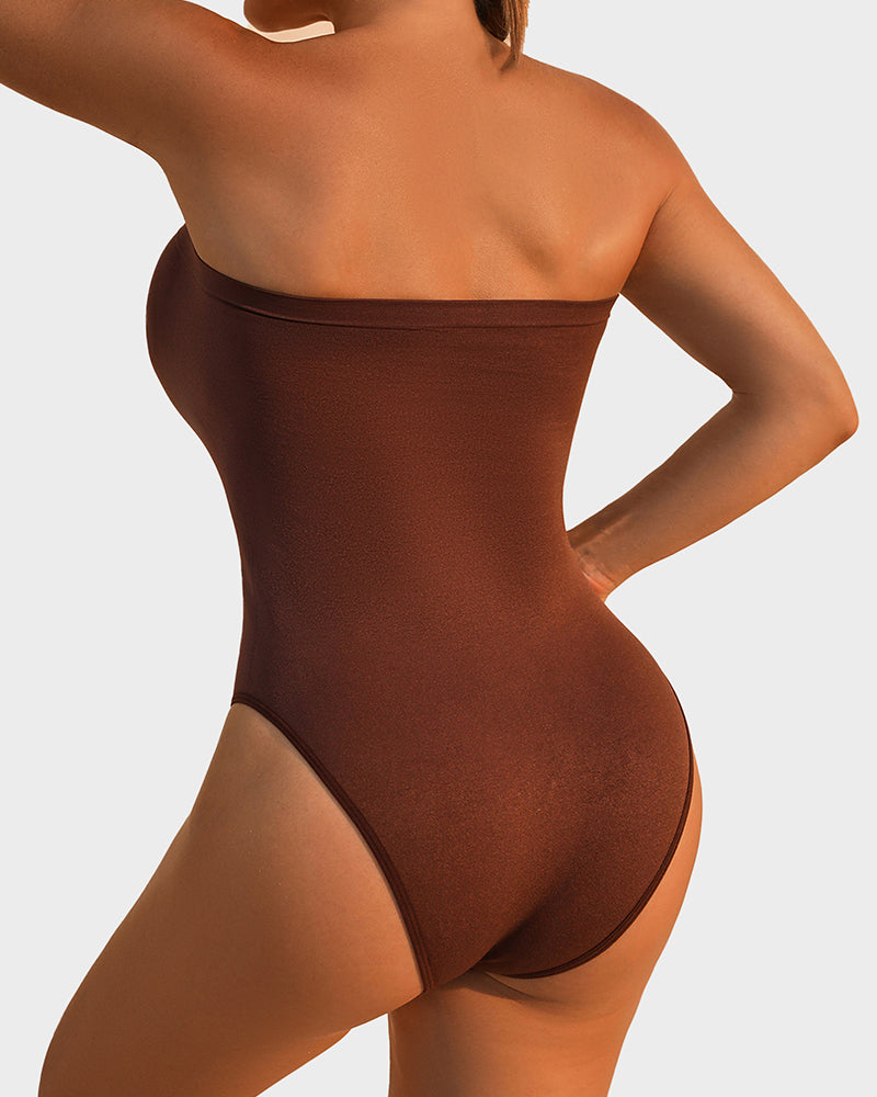 Strapless Tummy-Control Sculpting Bodysuit for a Sleek Silhouette