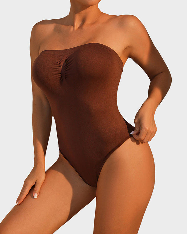 Strapless Tummy-Control Sculpting Bodysuit for a Sleek Silhouette