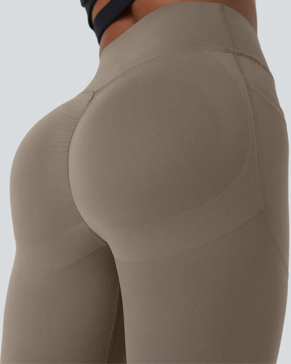 High-Waisted Tummy-Control Leggings with Side Pockets for Workouts