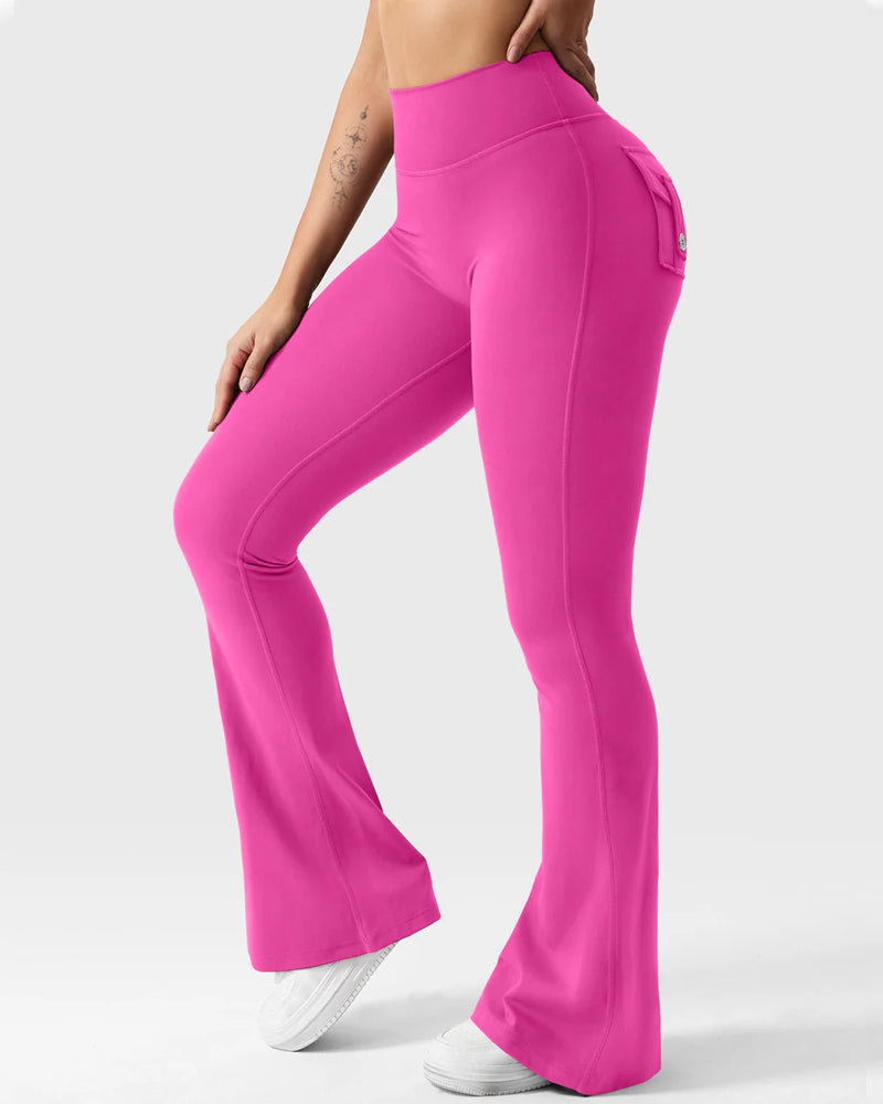 Butt-Lifting Flared Leggings with Pockets